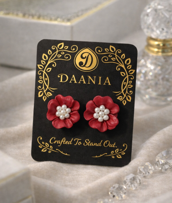 Crimson Petal Studs